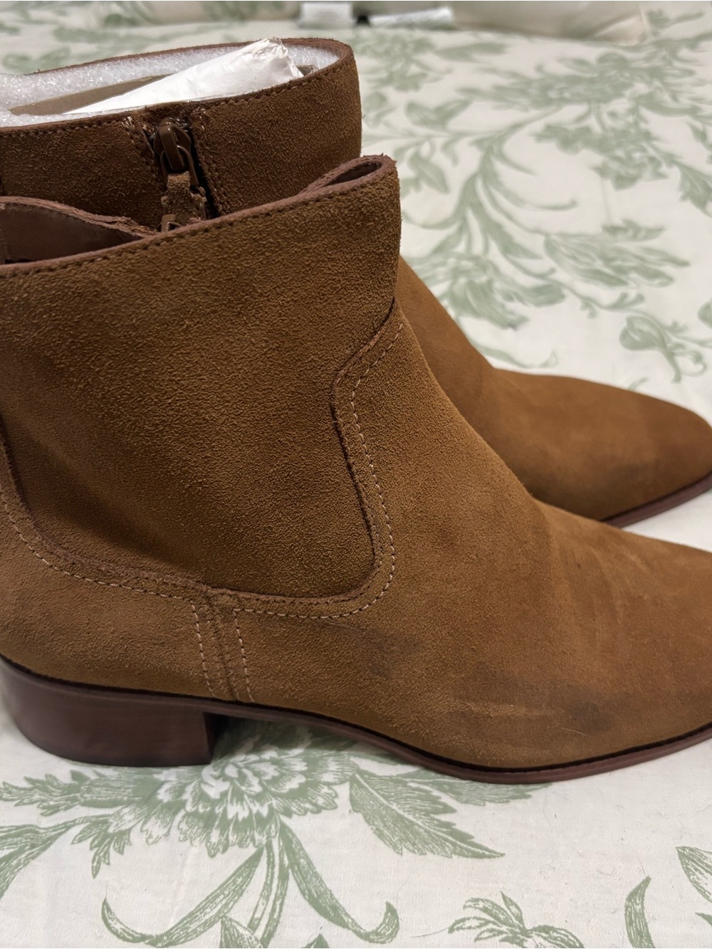 Cole Haan Chestnut Suede Pointed Toe Ankle Booties - Picture 6 of 6